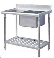 Bồn rửa Inox đơn  có giá dưới - 52A01