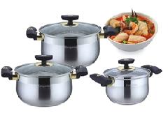 Bộ 3 nồi inox KG158